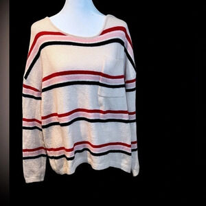 Popsugar oversized striped‎ sweater- multicolored- size xs